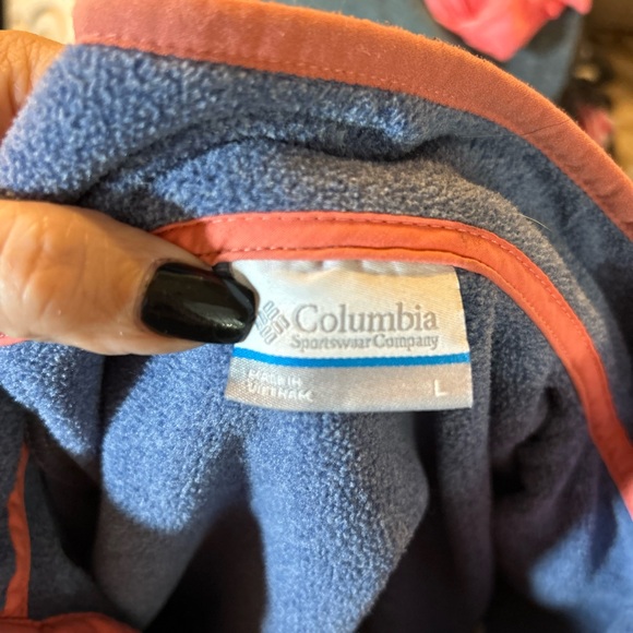 Columbia Blue Colorblock Pull On Fleece - Picture 4 of 5